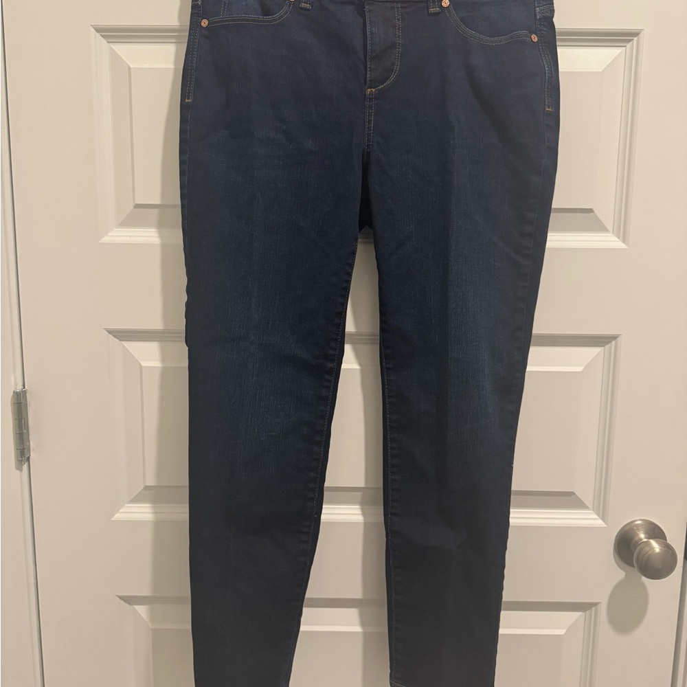 👖 Talbots 8 Petite Dark Blue Ankle Jeans EUC